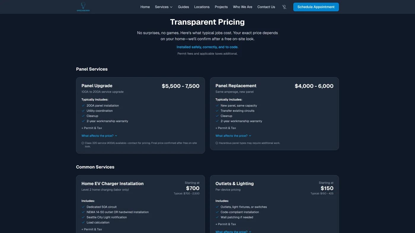 Pricing module