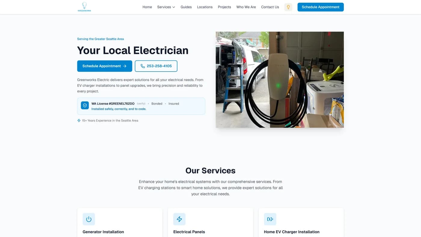 Greenworks Electric homepage
